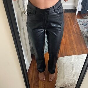 Abercrombie vegan leather crossover pants! SIZE 28